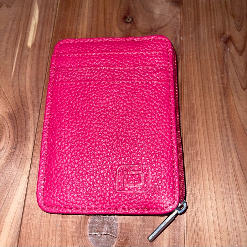 Bright Pink Leather‎ Card Holder